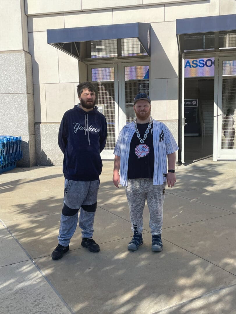 Dustin (right) and Harry (left) went to Yankee Stadium on October 14th to see the New York Yankee's play against Cleveland Guardians.