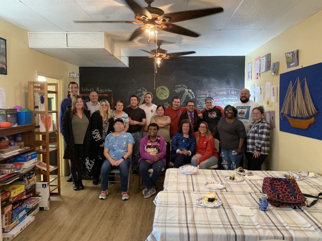 Tiffany celebrating her podcast, Tea Time with TC's, Anniversary with her friends and staff!