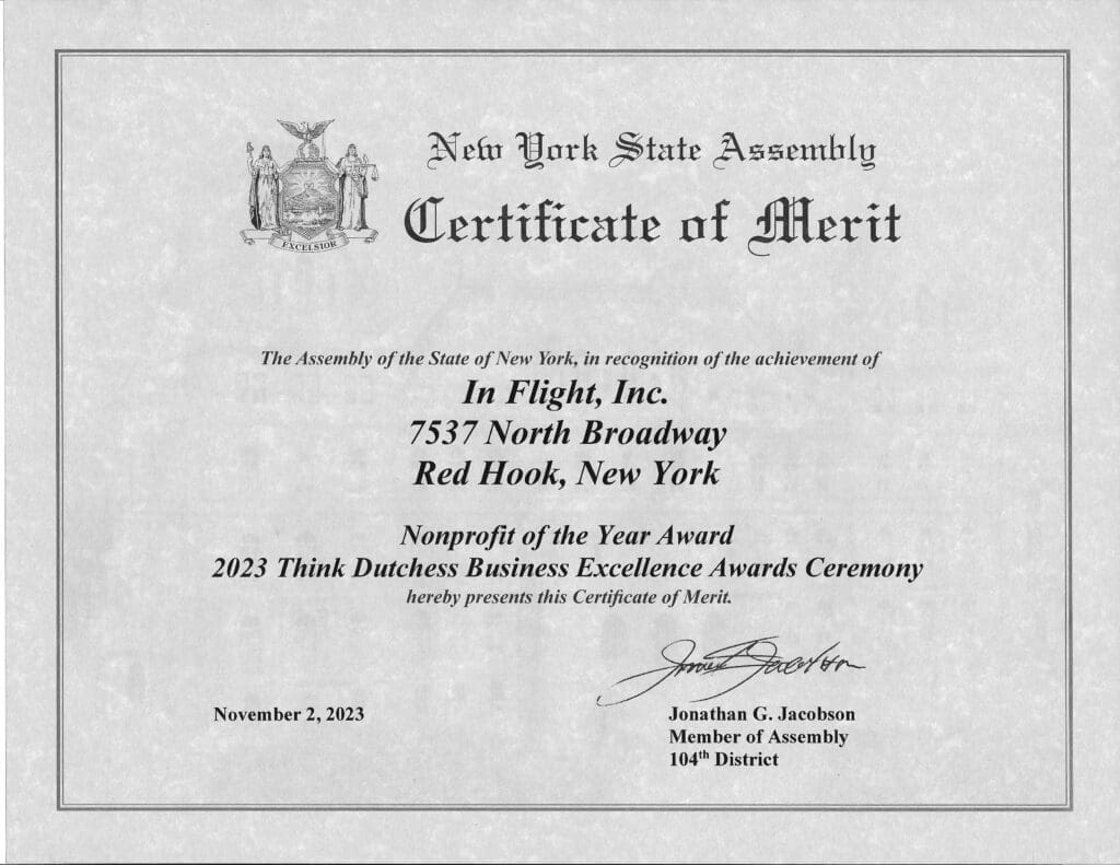 Certificate of Merit from New York State Assembly awarded to Red Blood, New York.