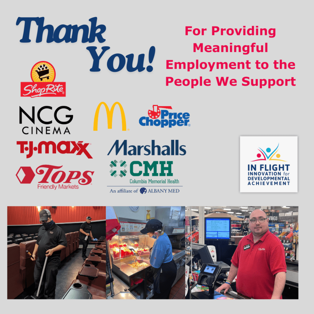 Thank you message from various companies supporting employment.