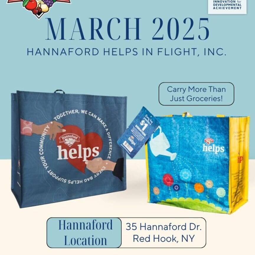 Hannaford Helps Community Bag Program selects In Flight for March 2025