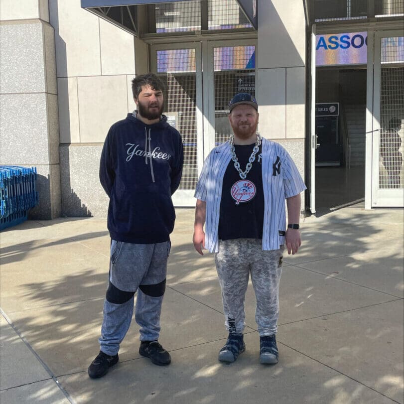 Dustin (right) and Harry (left) went to Yankee Stadium on October 14th to see the New York Yankee's play against Cleveland Guardians.